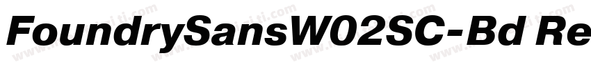 FoundrySansW02SC-Bd Regular字体转换